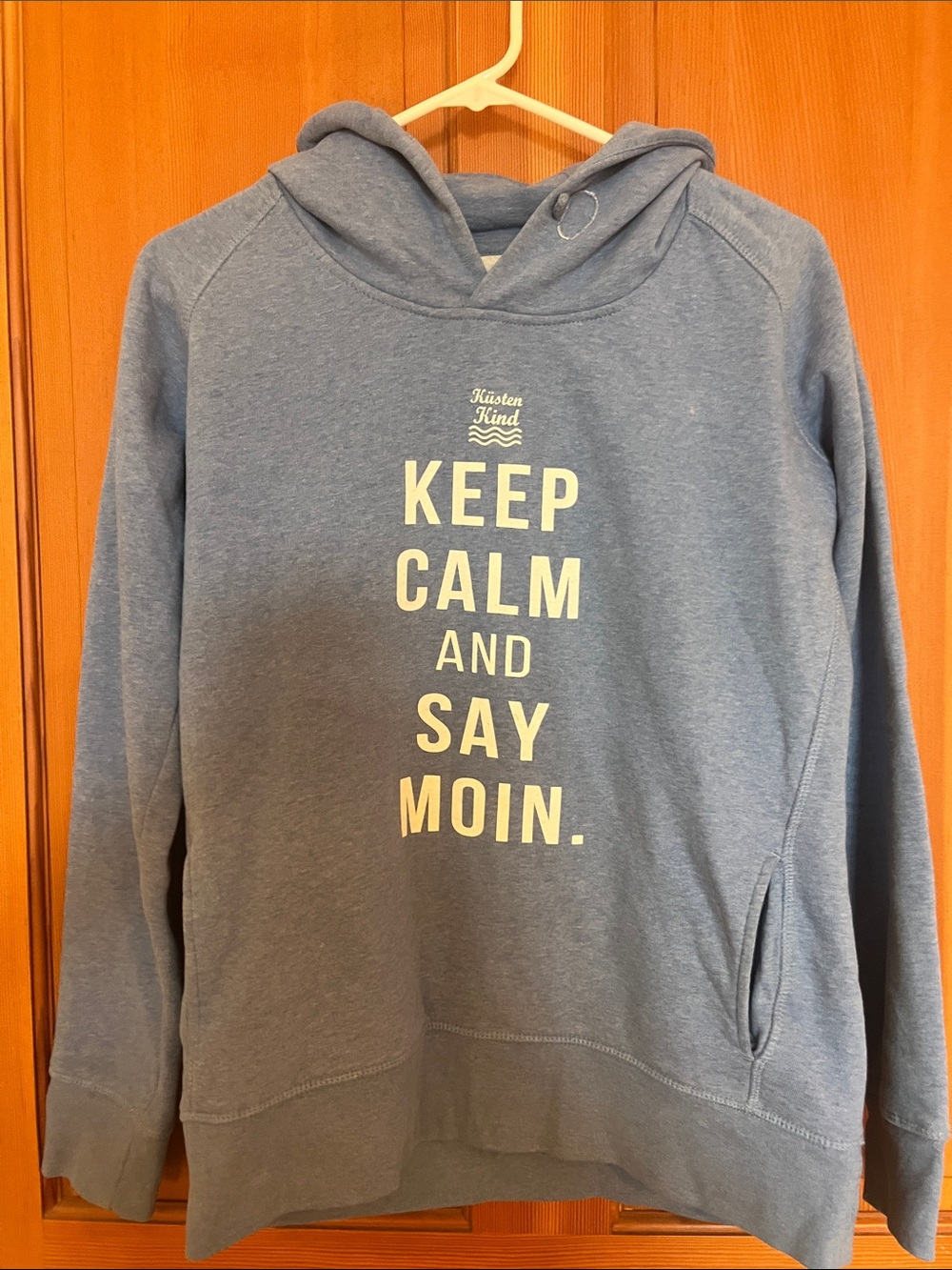 Keep Calm and Say Moin Blue Crewneck Hoodie